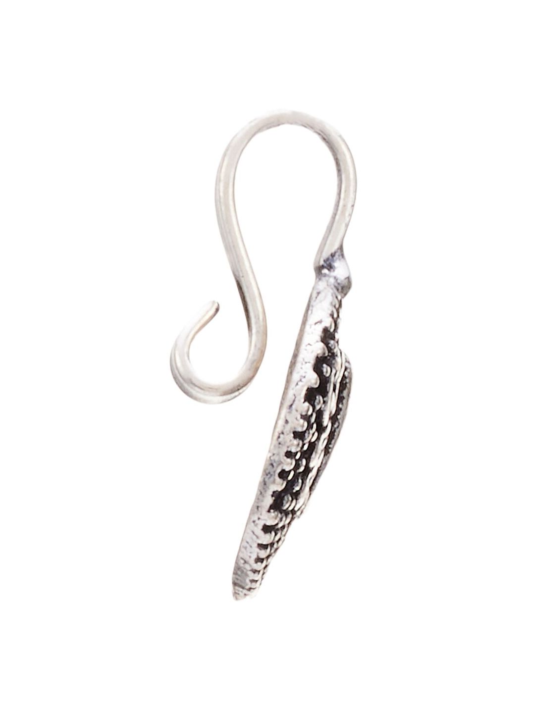 ATIBELLE Set Of 2 Oxidised Silver-Plated Clip-On Nose Pin
