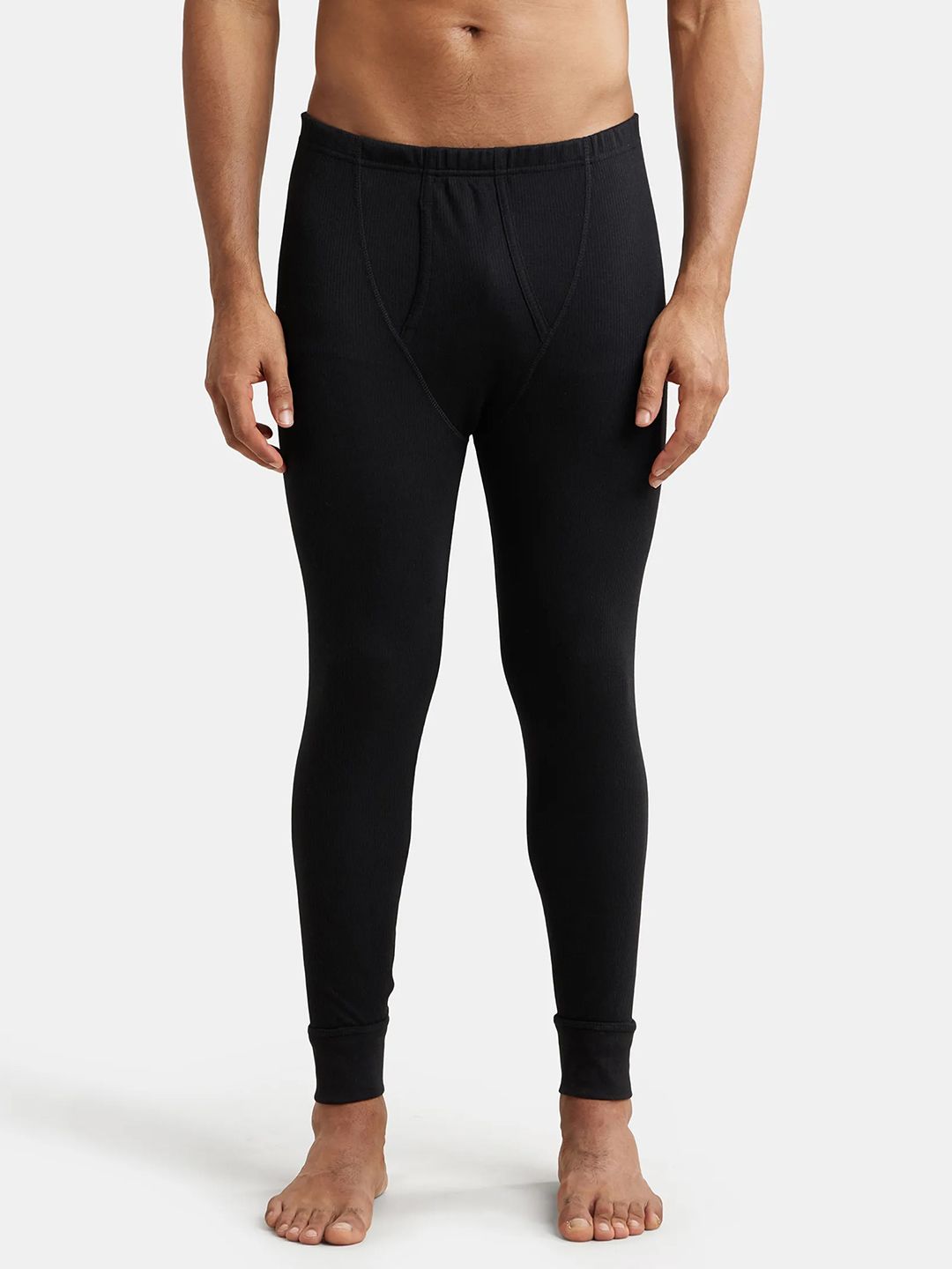 Jockey Men Black Solid Thermal Bottoms-picture-42