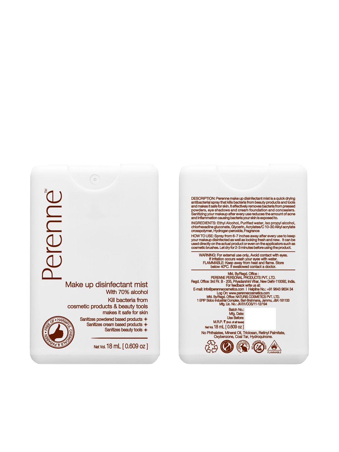 Perenne Makeup Disinfectant Mist Pocket Spray - 18 ml-image-27