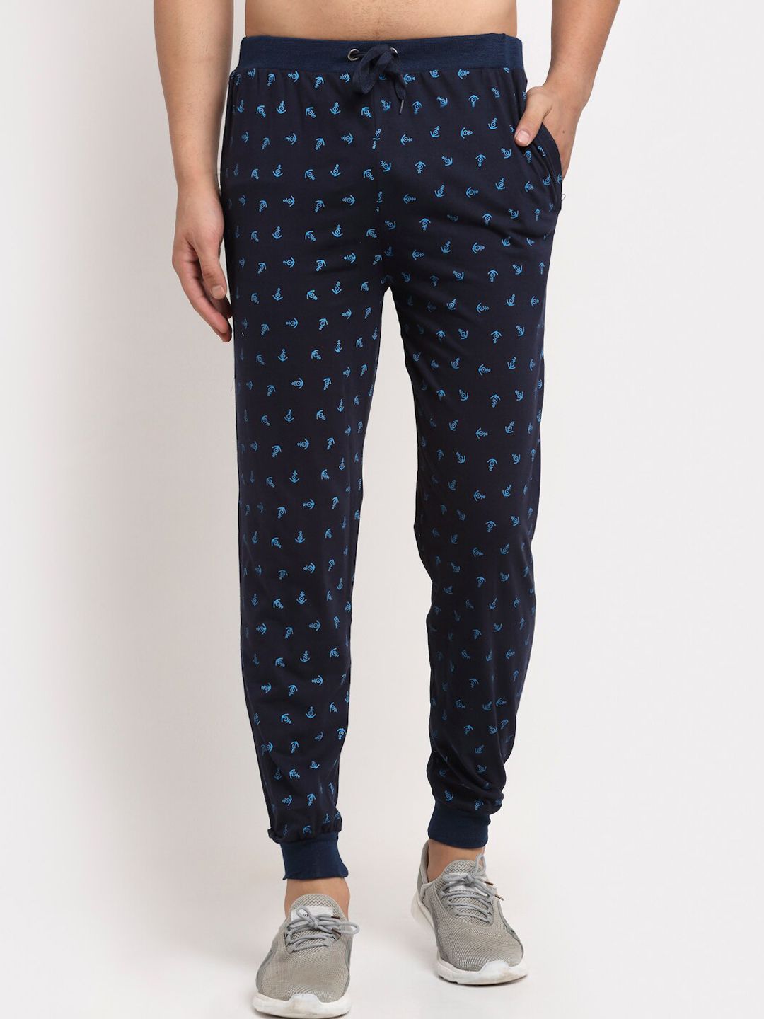 mack jonney VIMAL JONNEY Men Navy Blue Printed Joggers-picture-39