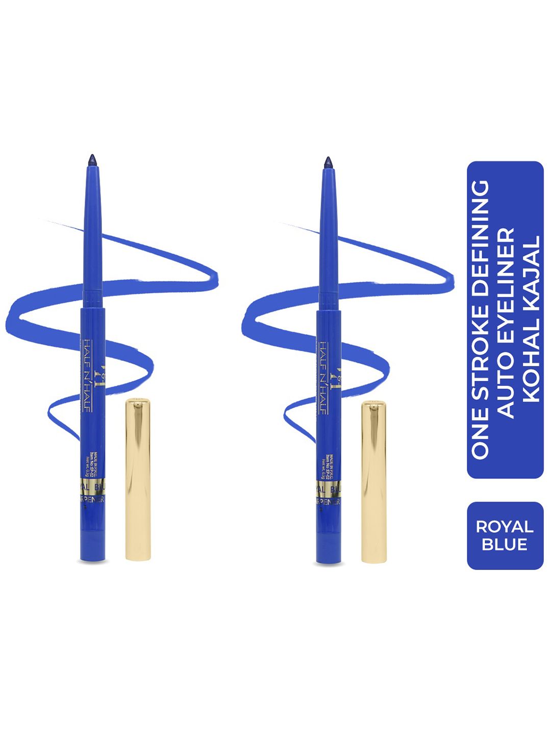 Half N Half Set of 2 Eyeliner Kohl Kajals - Royal Blue 02-picture-17