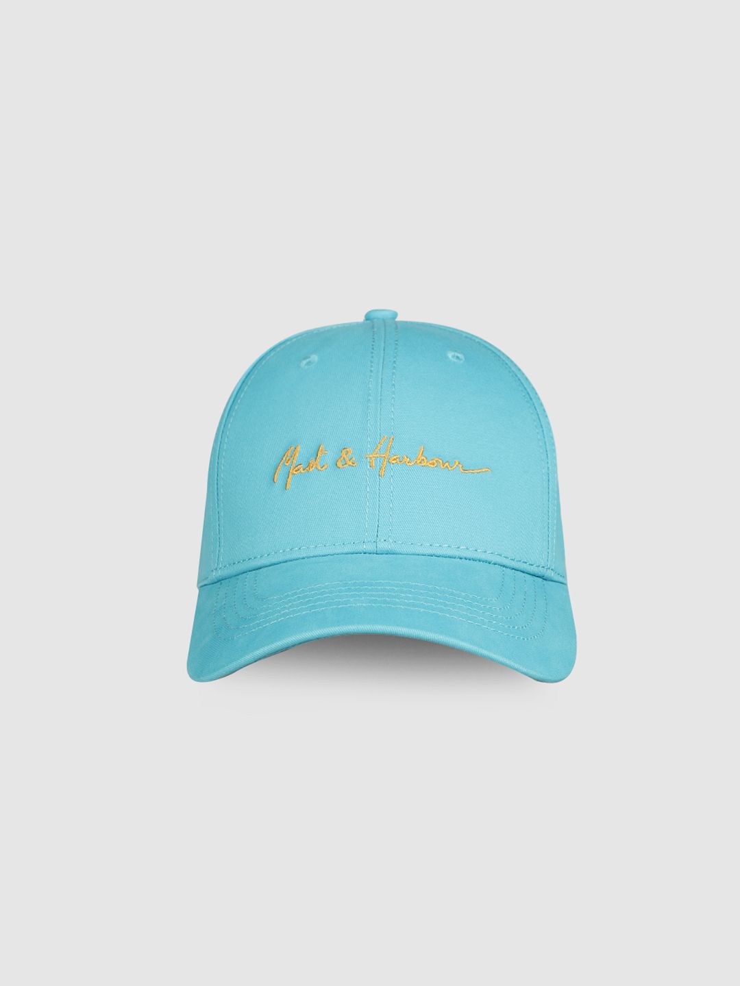 Mast & Harbour Unisex Blue Embroidered Cotton Baseball Cap-picture-50