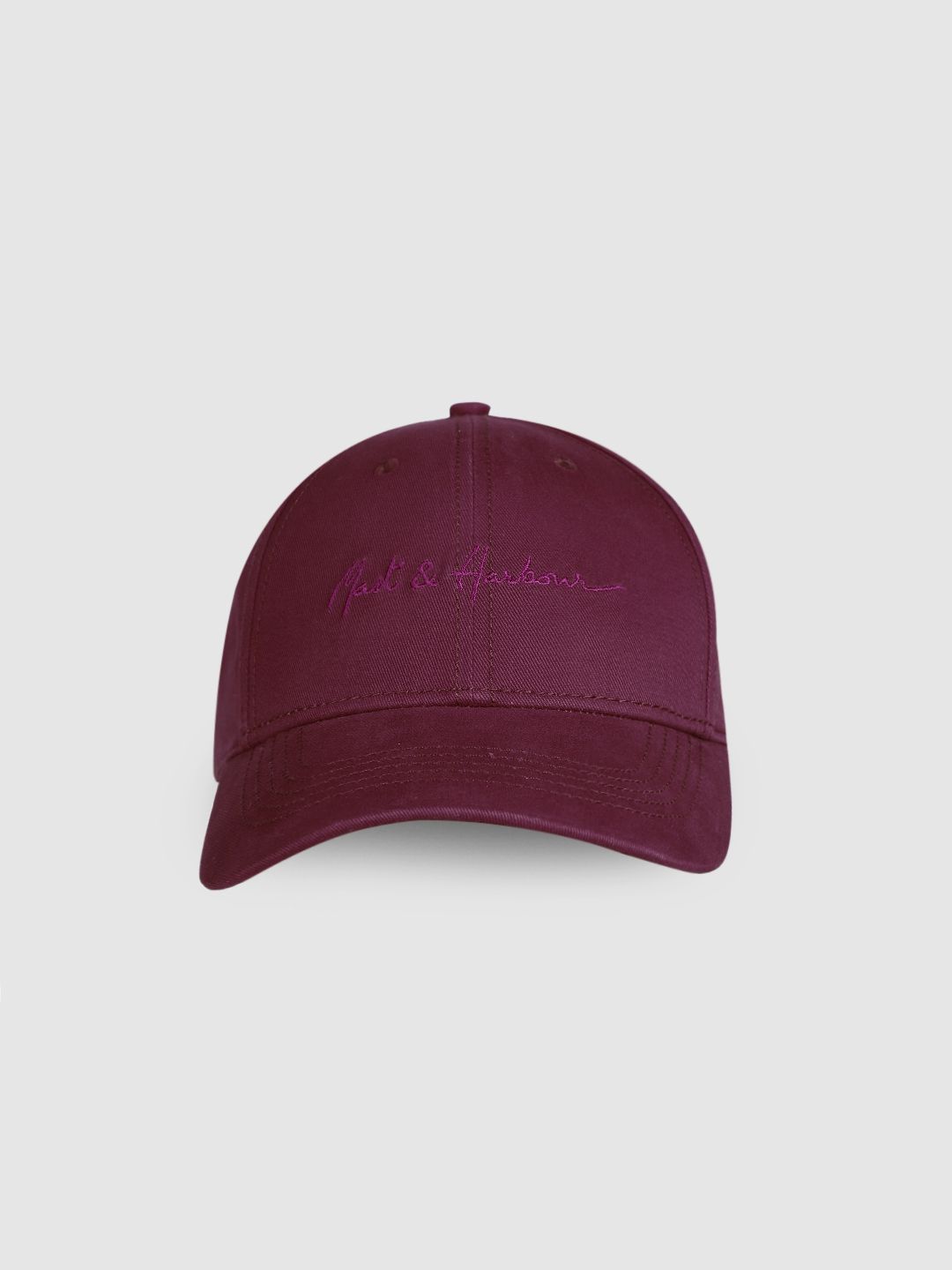 Mast & Harbour Unisex Maroon Embroidered Baseball Cap-picture-55