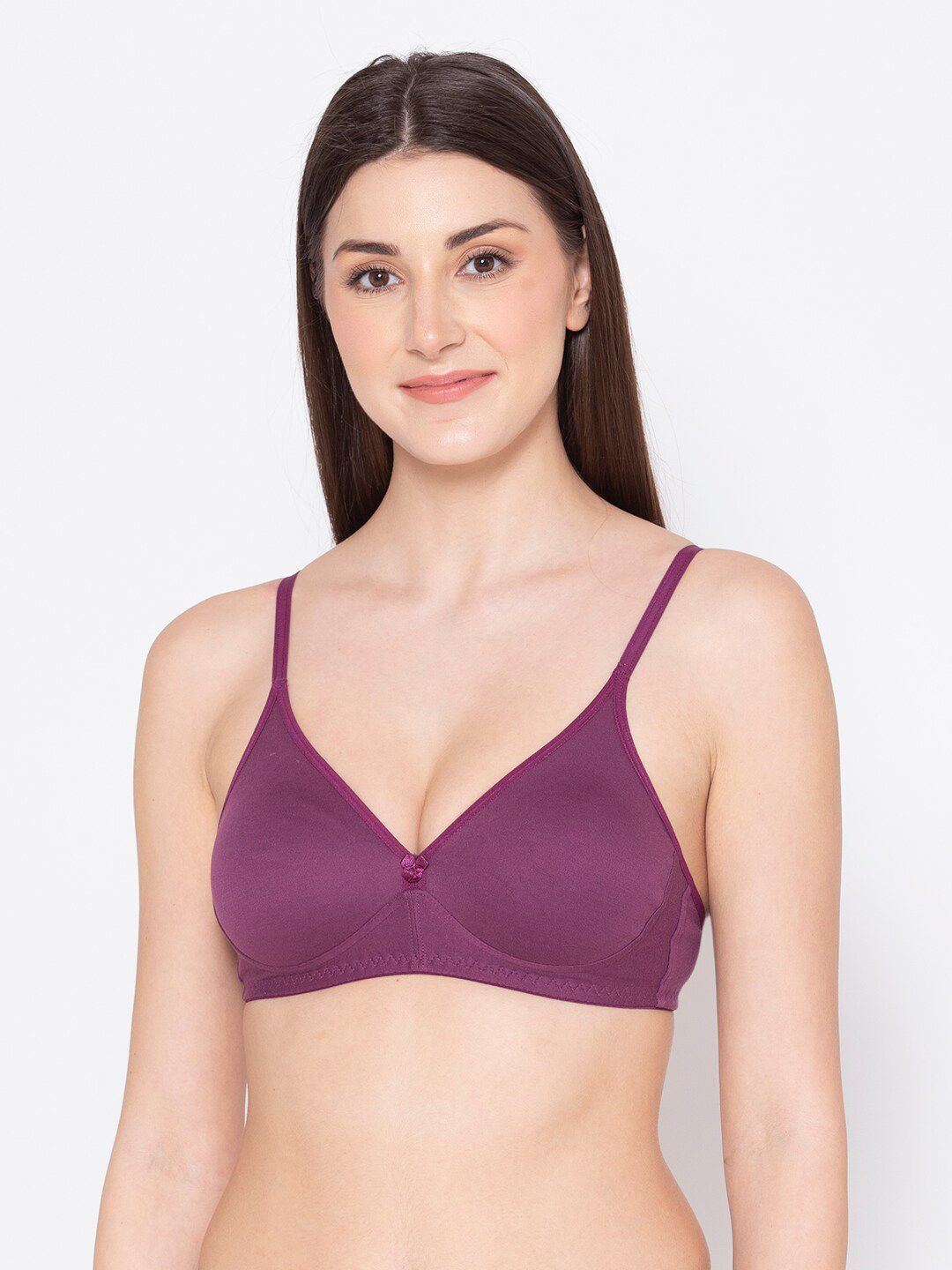 GROVERSONS Paris Beauty Women Burgundy Non Padded Non Wired T-shirt Bra-picture-38