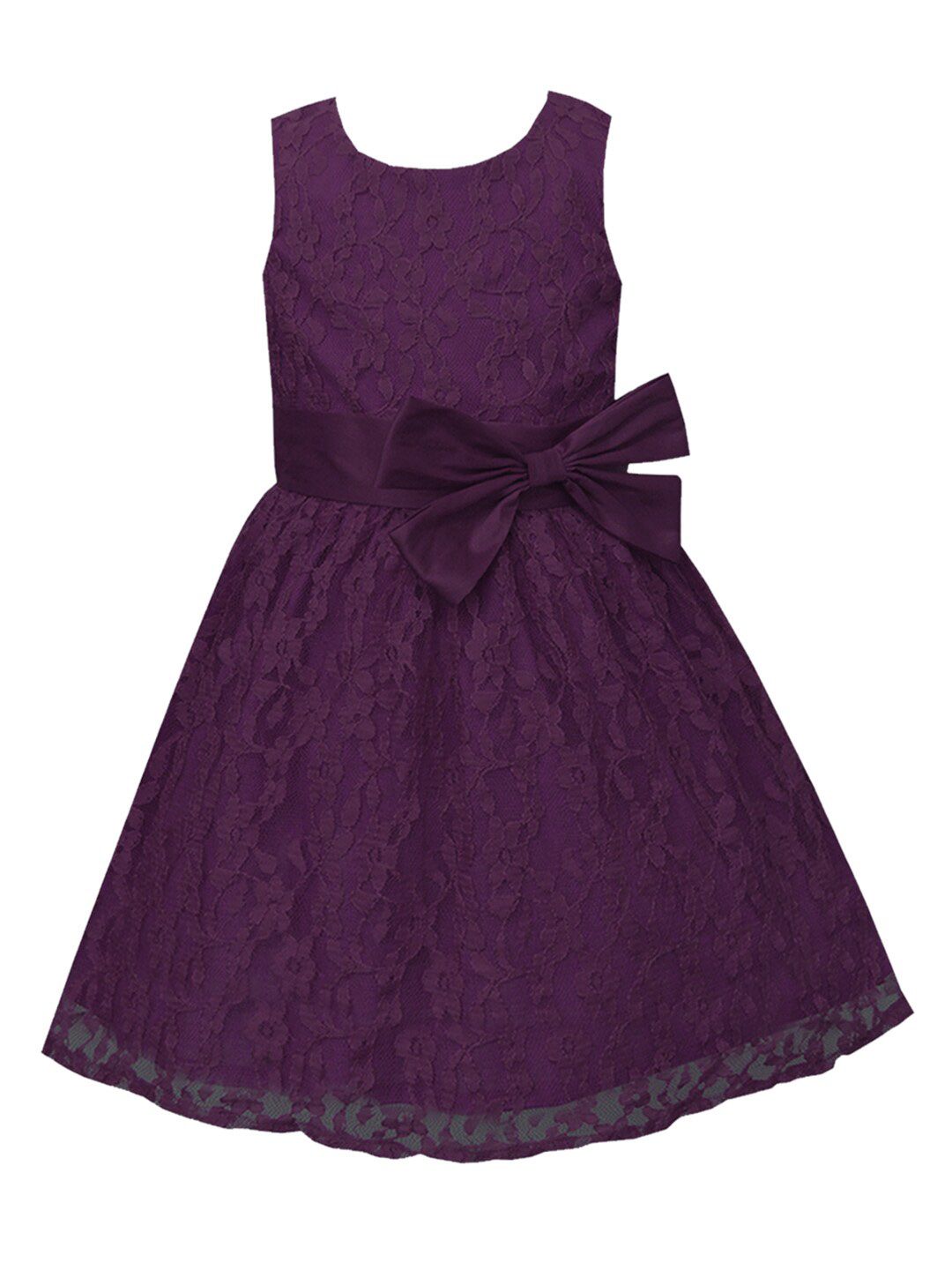a.t.u.n. A T U N Purple Floral Lace Dress-picture-31