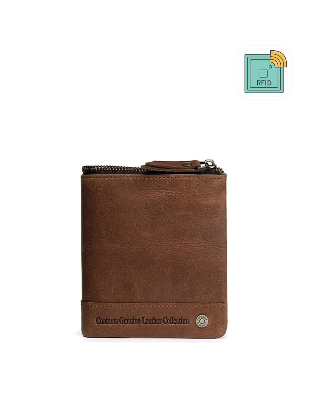 CONTACTS Men Beige Leather Wallets With RFID-picture-35