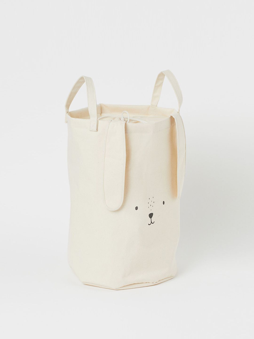 H&M White Cotton Twill Storage Basket-picture-40