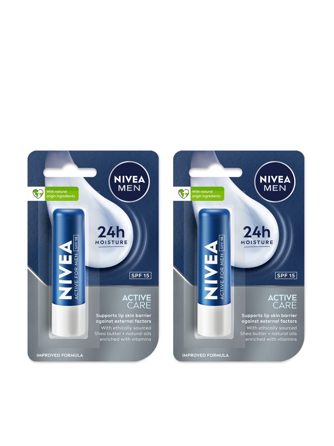 Nivea Men Set of 2 Active Care SPF15 Lip Balms with 24h Melt-In Moisture - 4.8g each-image-5