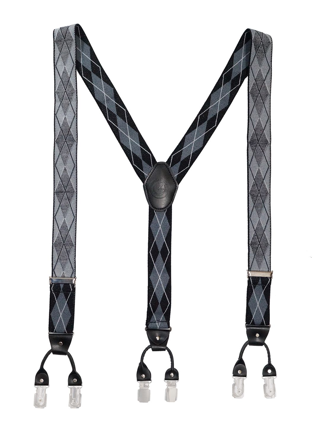The Tie Hub Men Black Patterned Suspenders-picture-26