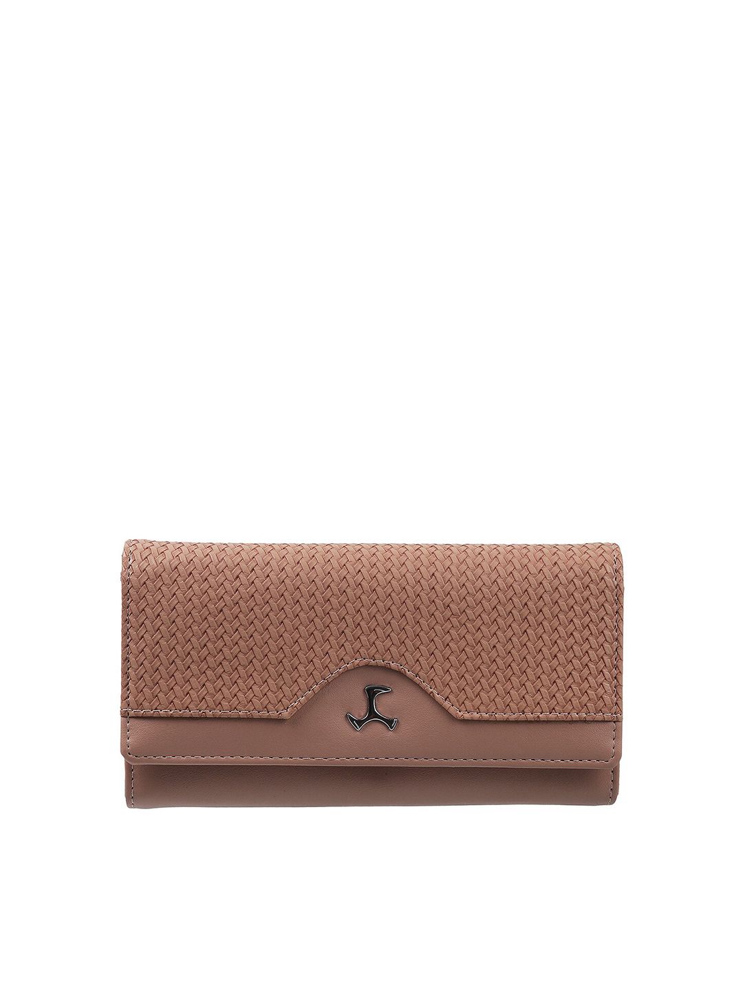 Mochi Peach-Coloured Textured Embellished Purse Clutch-picture-56