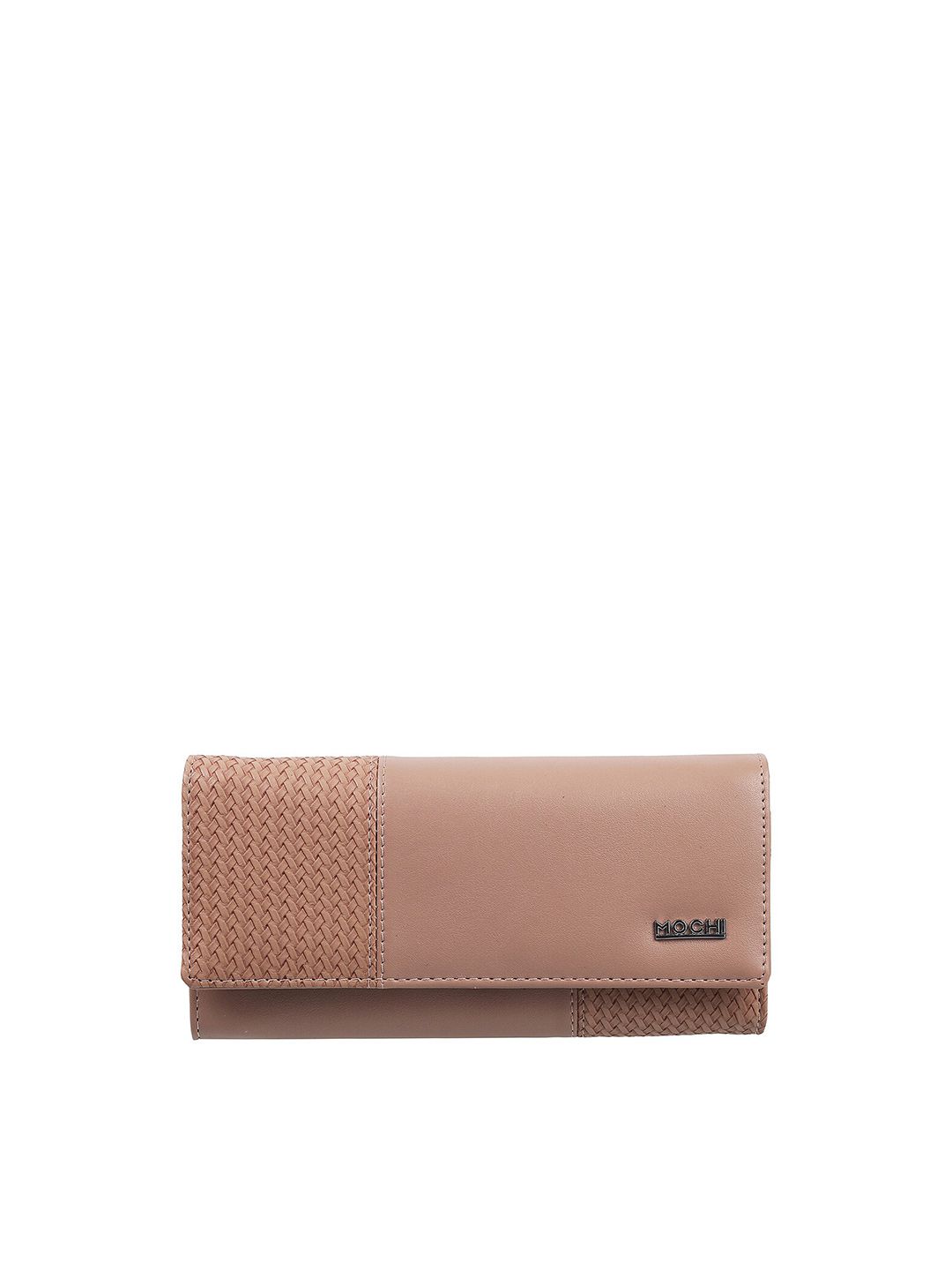 Mochi Peach-Coloured Textured Purse Clutch-picture-53
