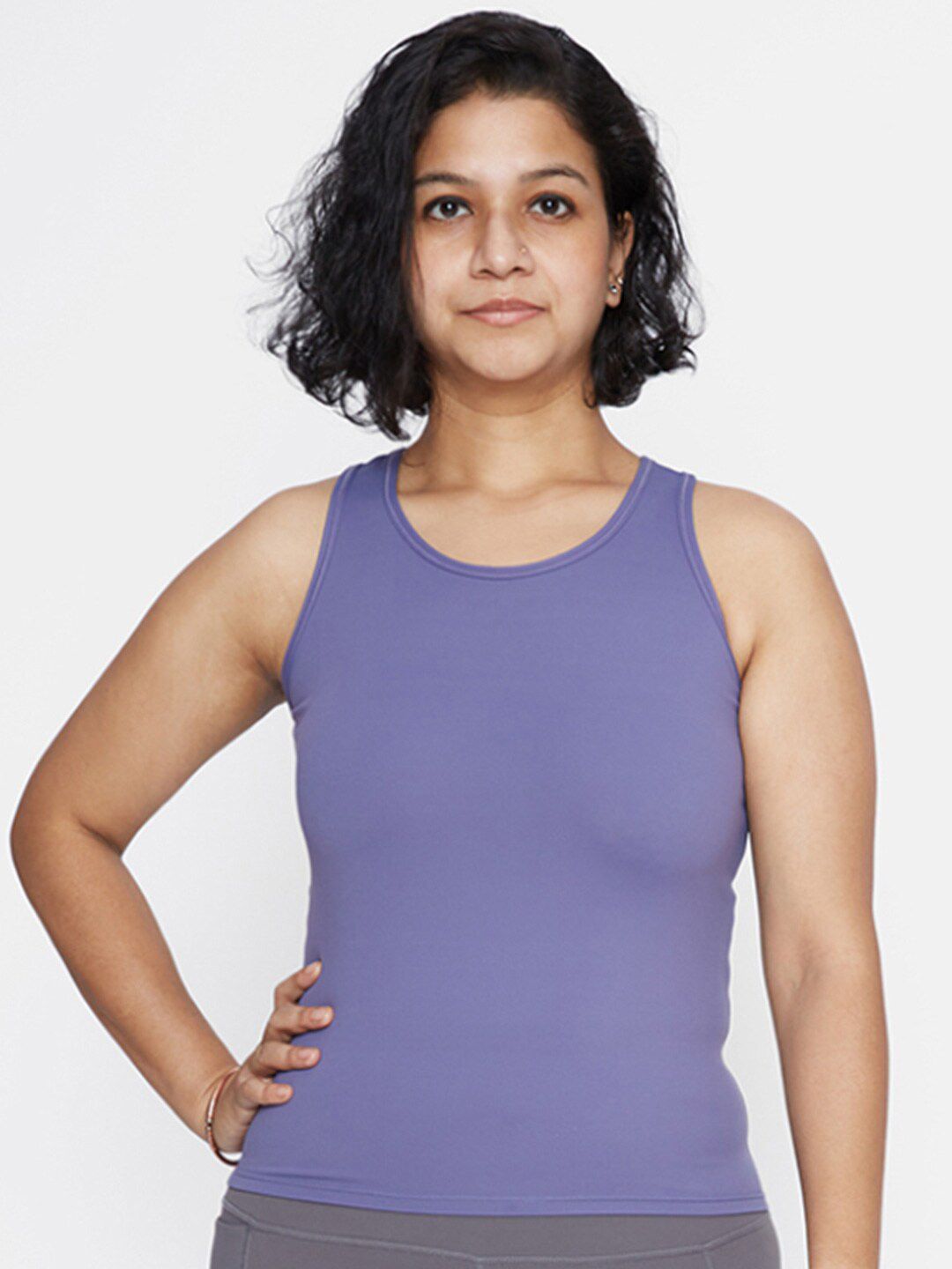 Buy Blissclub Women Rust The Breezy Basic Tank with A-line fit online