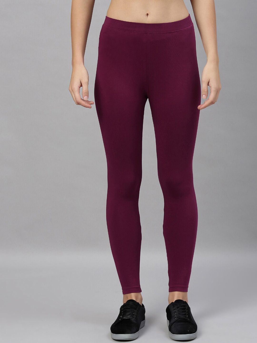 Buy Kryptic Women Purple Solid Slim fit Ankle-Length Legging