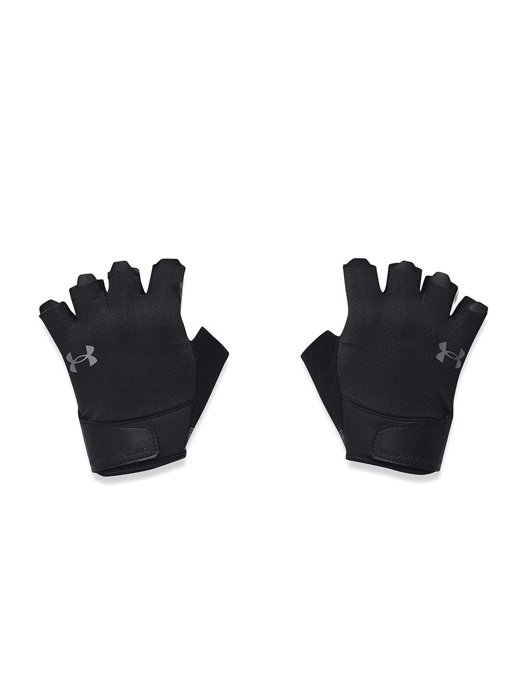 UNDER ARMOUR Men Black & Grey Solid Training Gloves with Wrist Strap-picture-10
