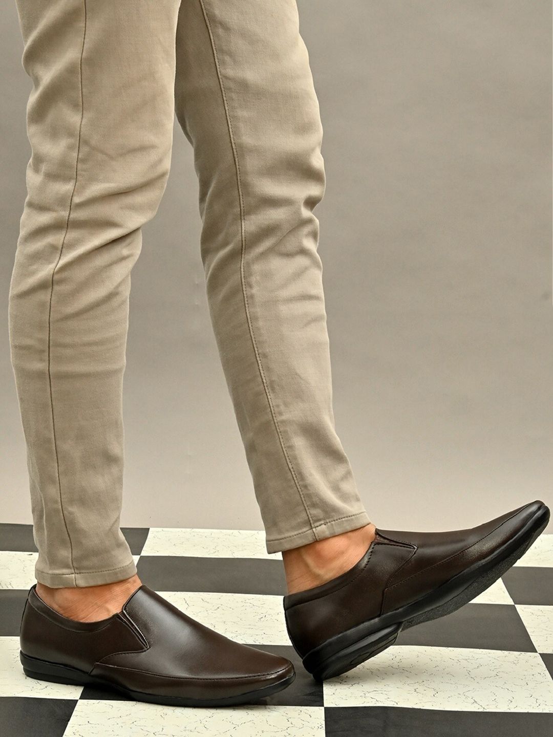 INVICTUS Men Brown Formal Slip-on Shoes-picture-48