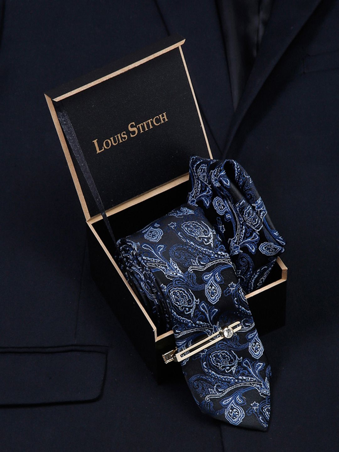 LOUIS STITCH Men Silk Necktie Accessory Gift Set-picture-29