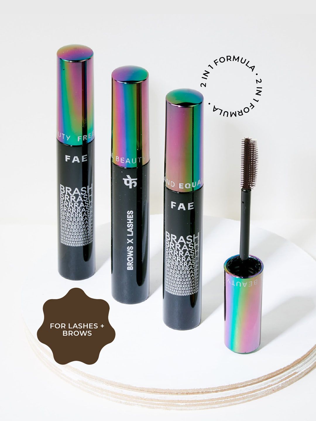 FAE BEAUTY Brown Brash Brows x Lashes 2-In-1 Mascara + Brow Gel - Dark Brown-image-45