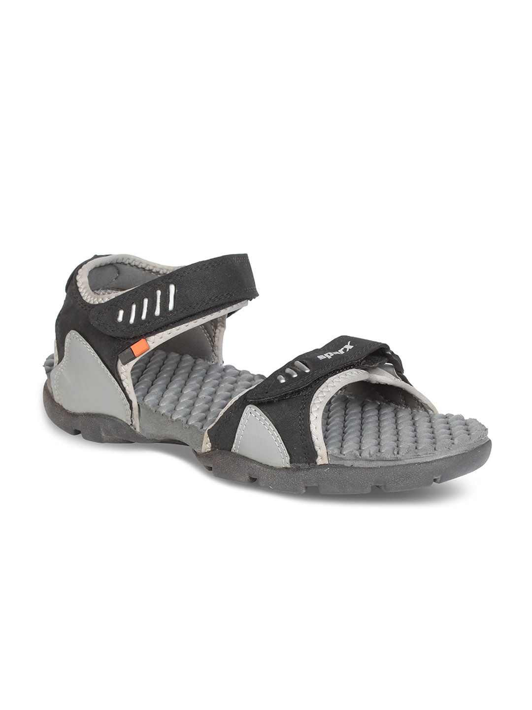 Sparx Men Black & Grey Patterned Sports Sandals-image-21