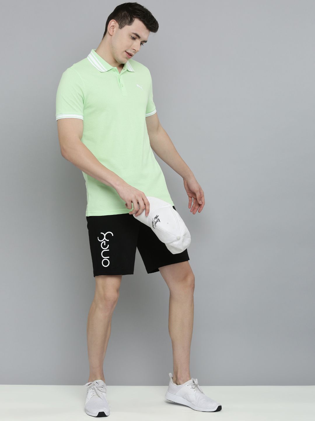 Buy one8 x PUMA Men Black Brand logo Printed Slim Fit Sports