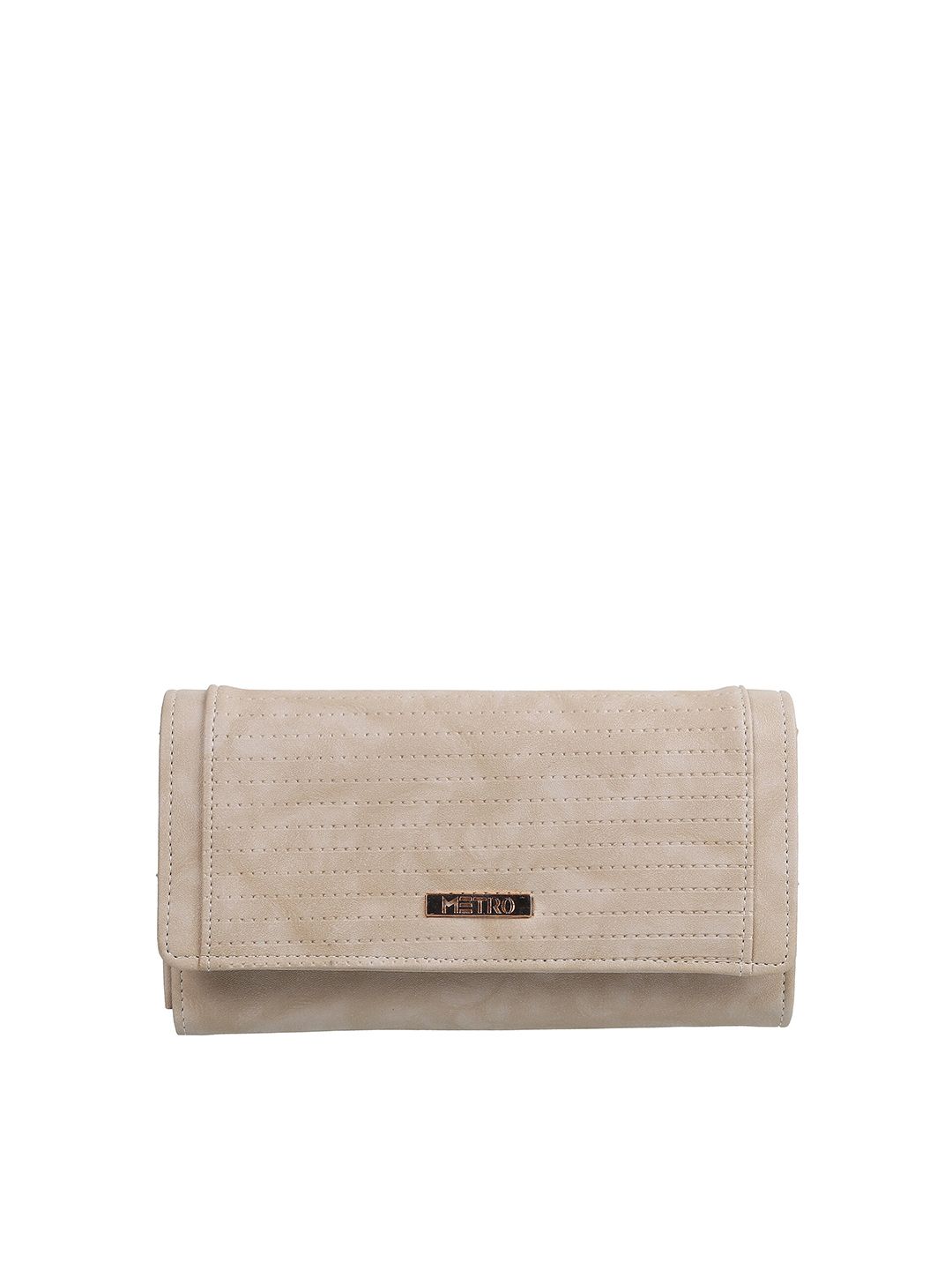 Metro Women Beige Coloured Purse Clutch Price History