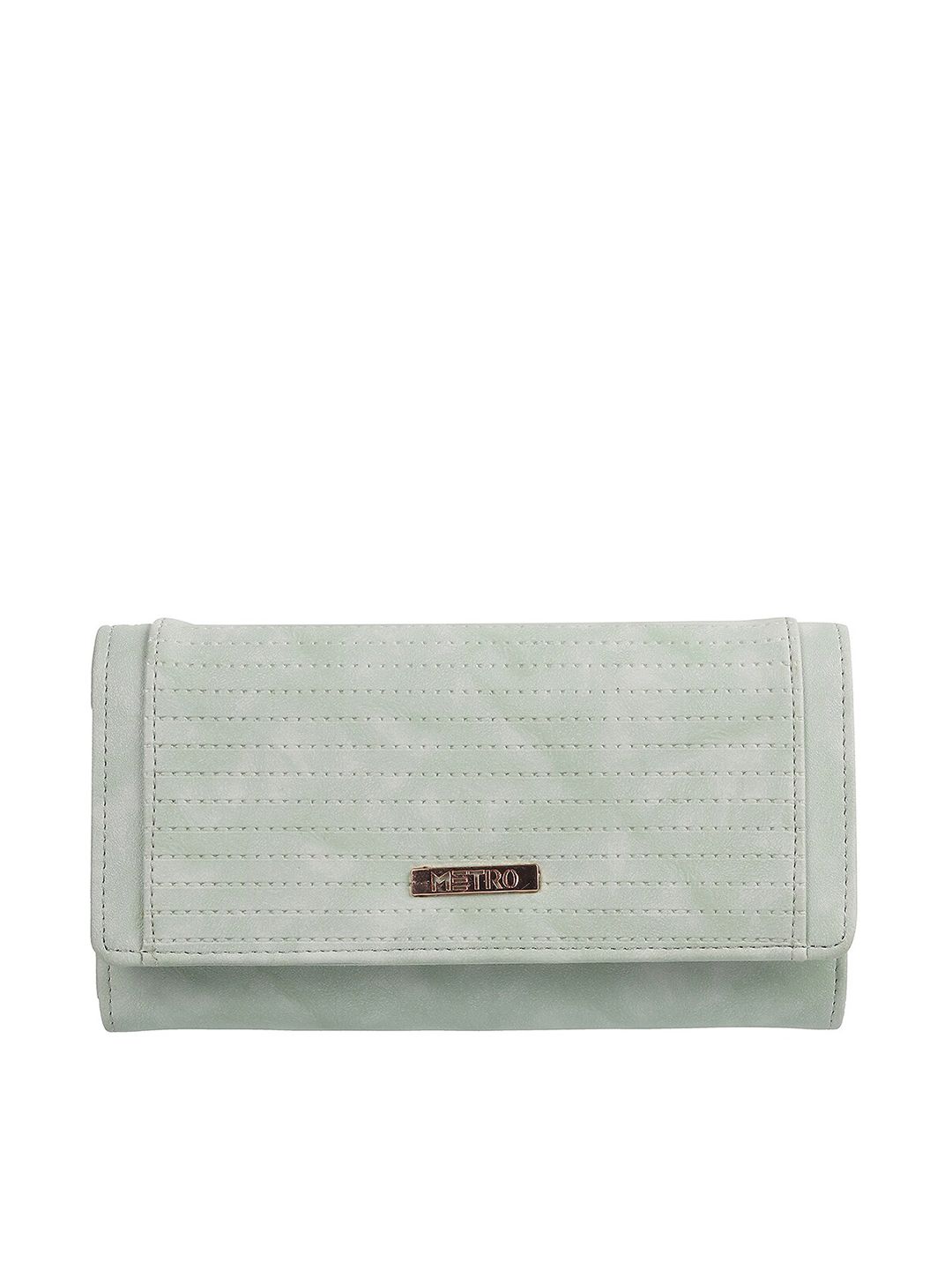Metro Women Solid Green Purse Clutch-picture-25