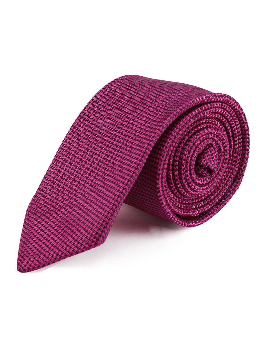 PELUCHE Men Pink Checked Broad Tie-picture-51