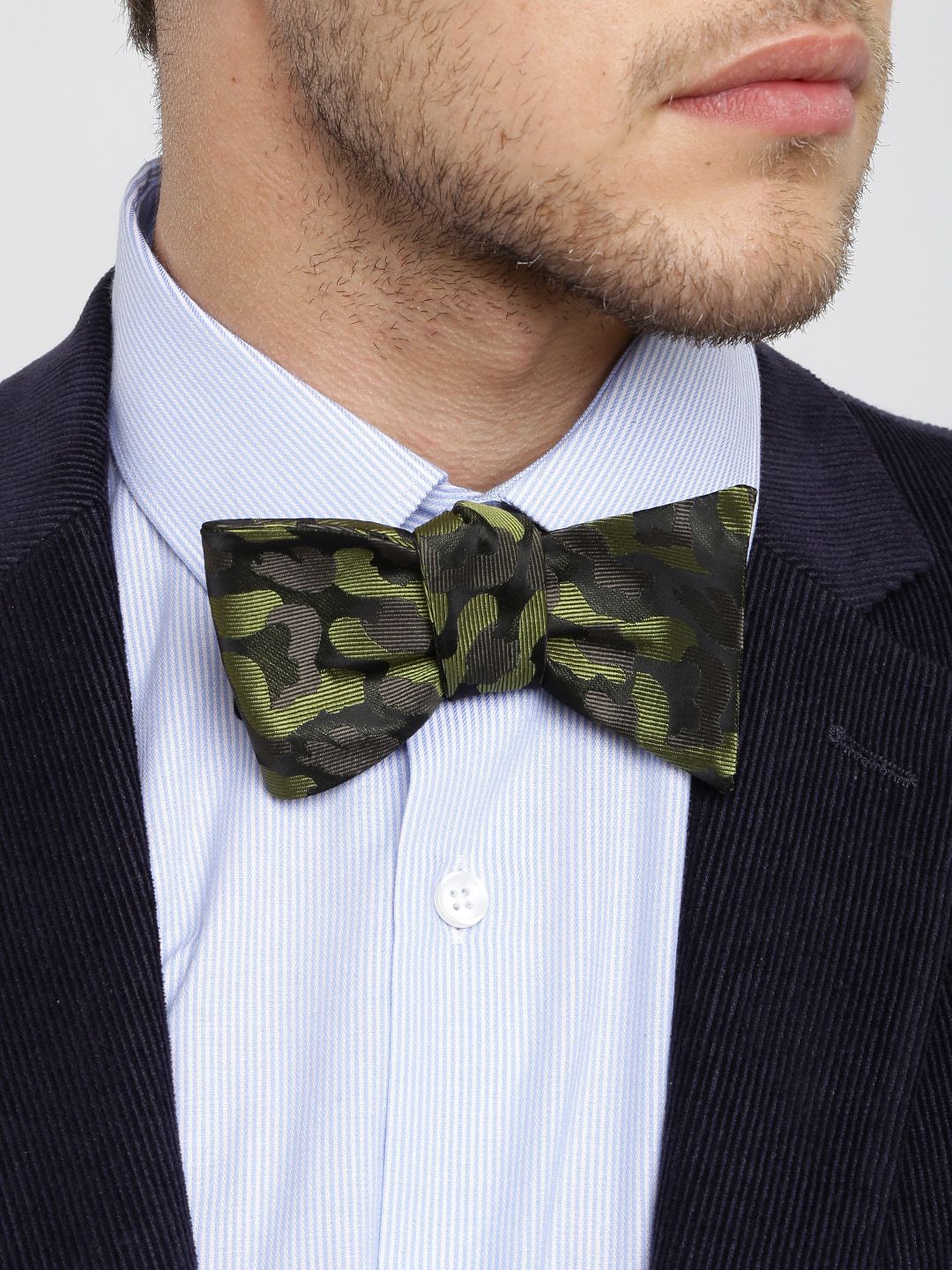The Bro Code Men Green Camouflage Printed Bow Tie-image-29