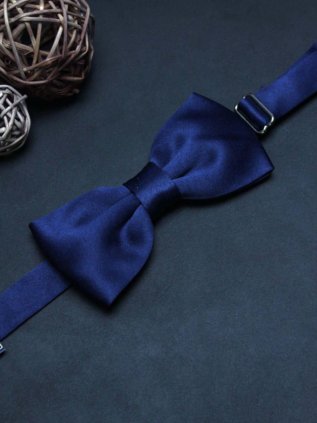 PELUCHE Men Navy Blue Cotton Bow Tie-image-39