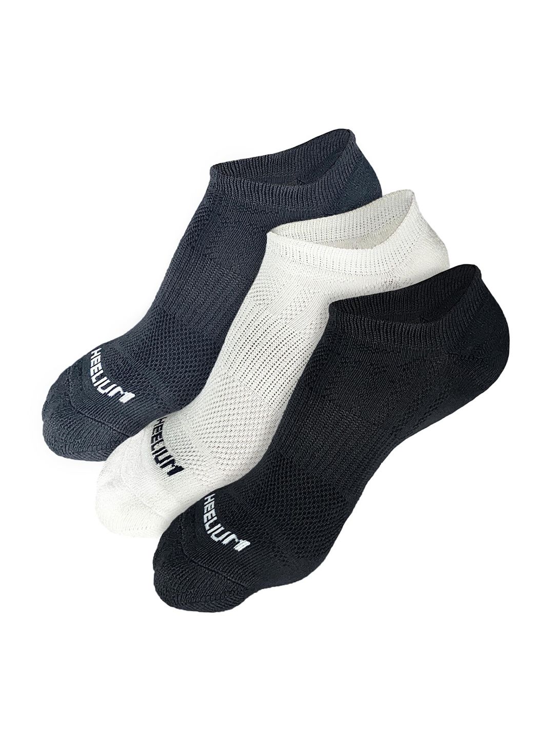 Heelium Men Pack of 3 Odour-Free Padded Base Anti-bacterial Bamboo Ankle Length Socks-picture-16