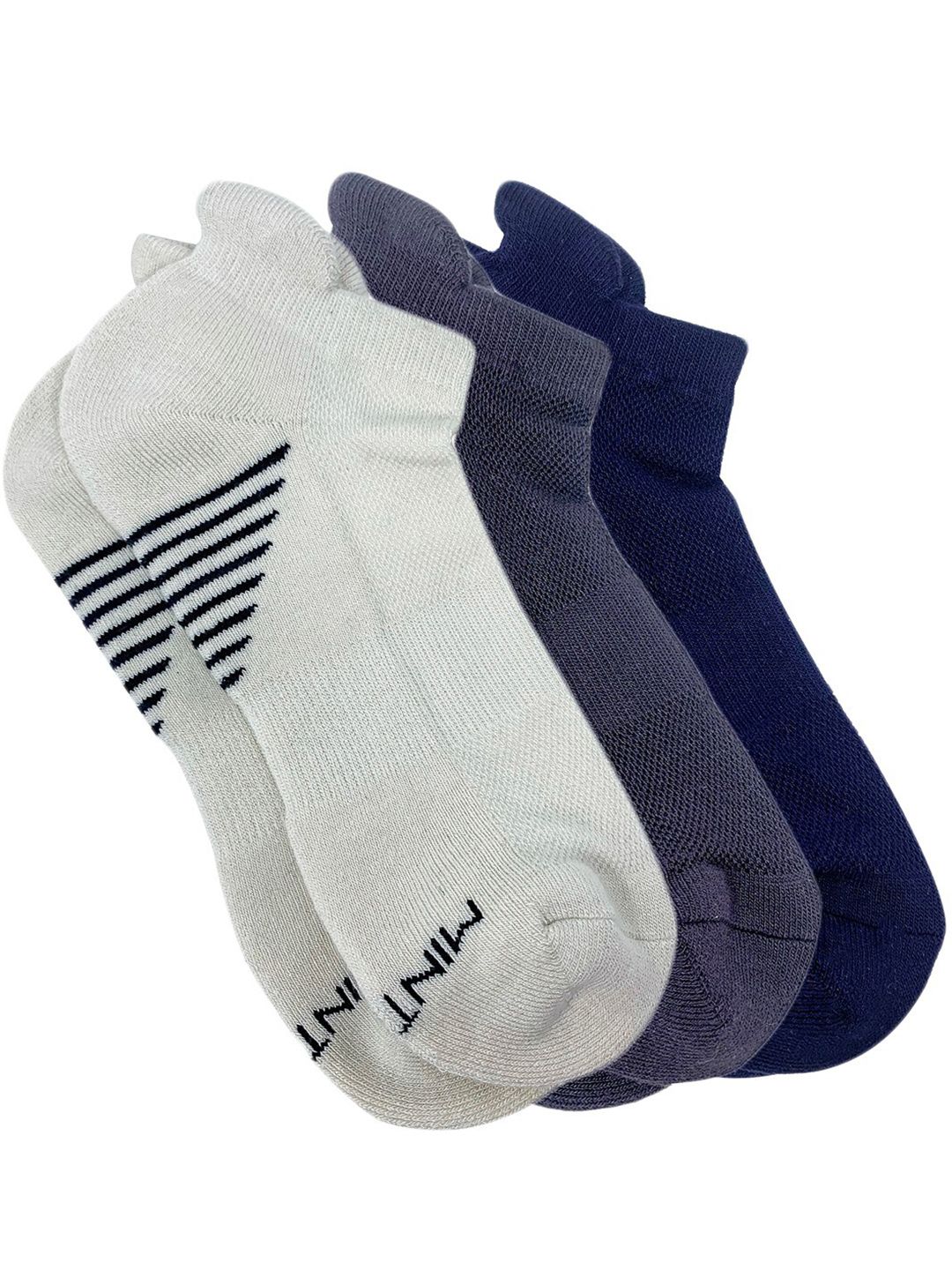 Mint & Oak Pack of 3 Men Patterned Ankle-Length Moisture-Wicking Sports Socks-image-20