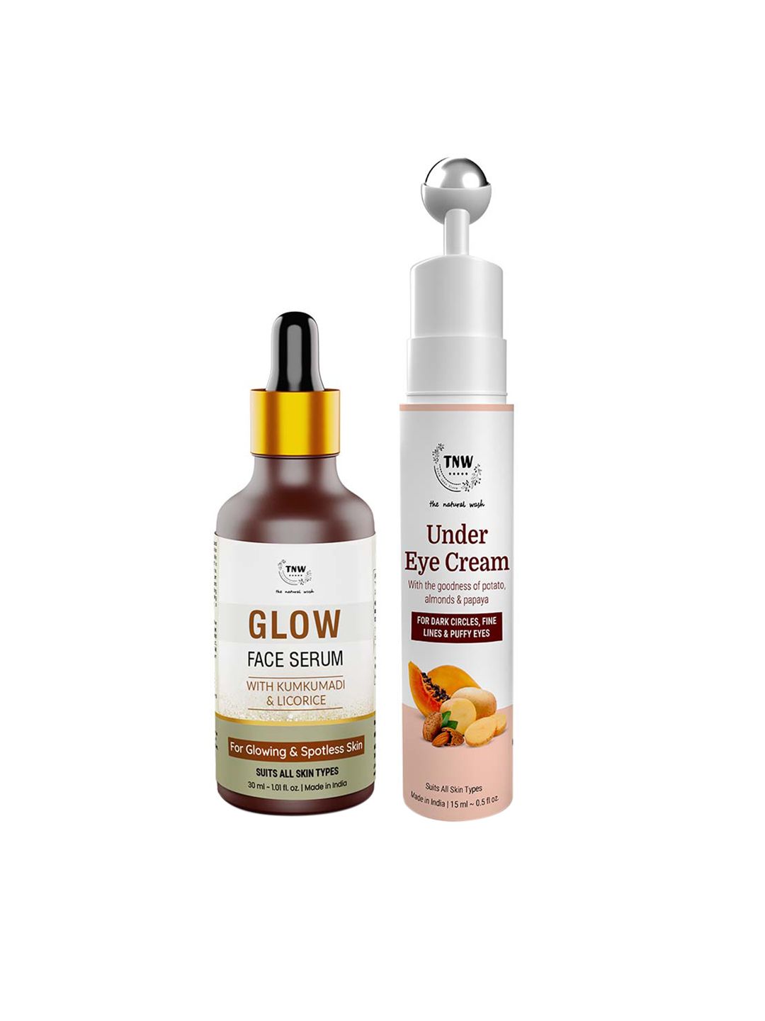 TNW the natural wash Set Of 2 Off White Under Eye Cream 15gm & Glow Face Serum 30ml-image-27