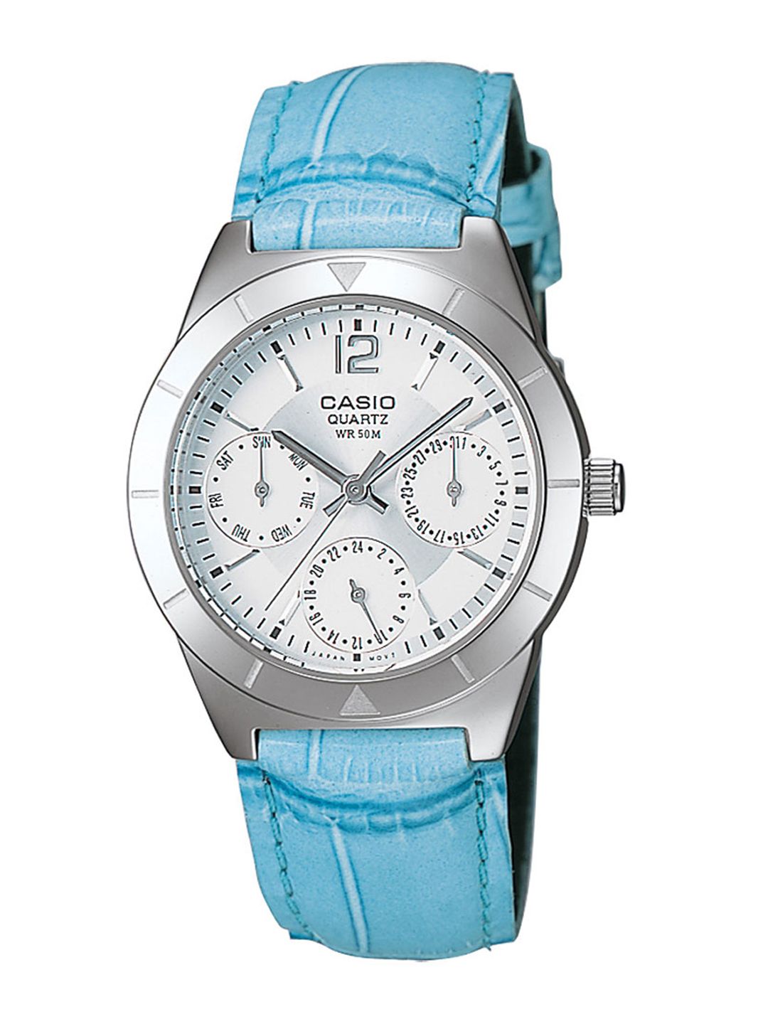 CASIO Enticer Women Silver-Toned Dial Watch (SH62) LTP-2069L-7A2VDF