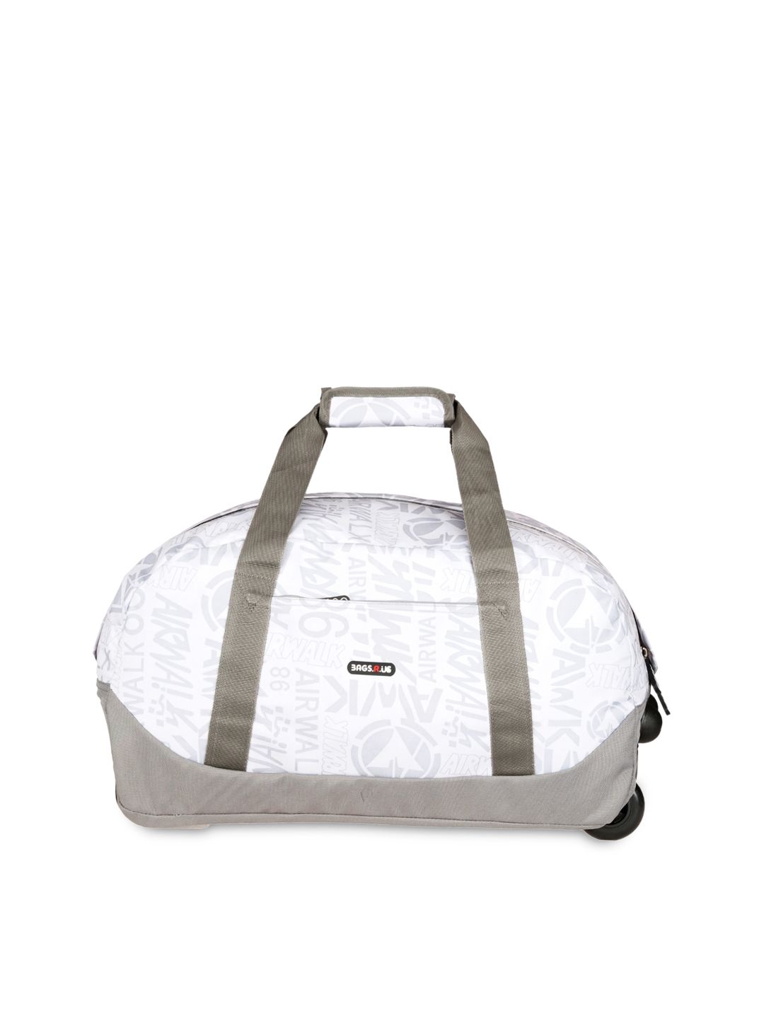 Bags.R.us Unisex White & Grey Printed Duffel Trolley Bag-picture-30