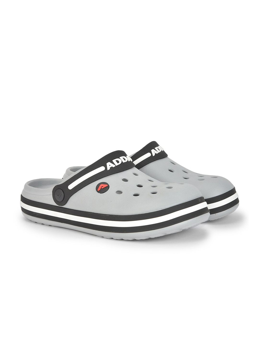 Adda Men Grey & Black Clogs-picture-22
