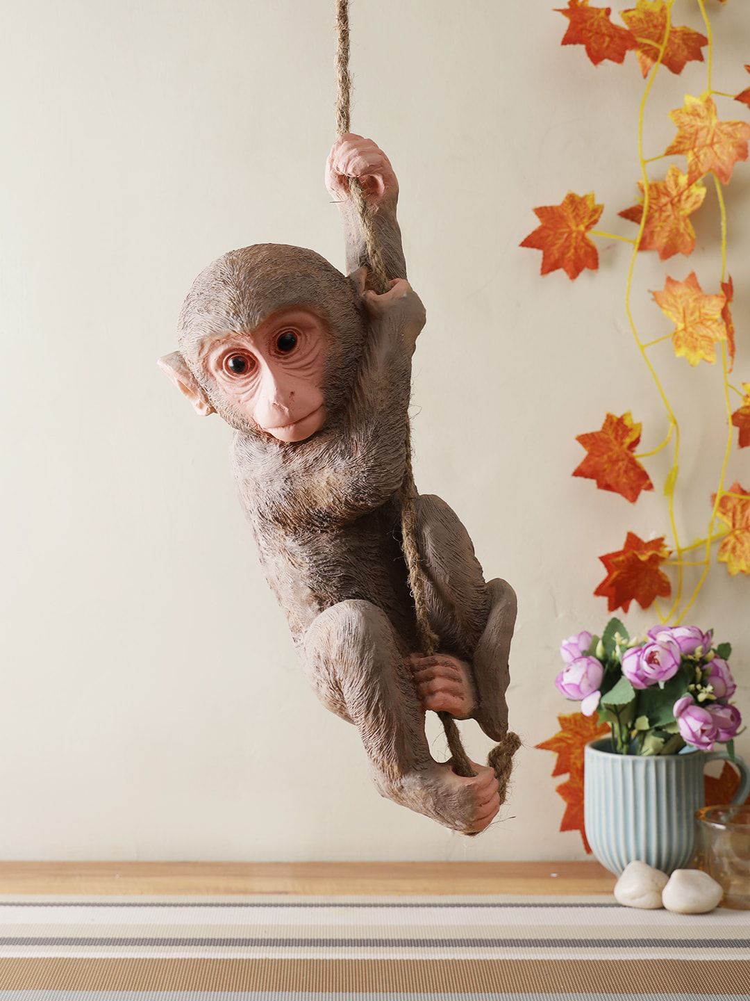 CraftVatika Brown Monkey Hanging Showpiece-image-3