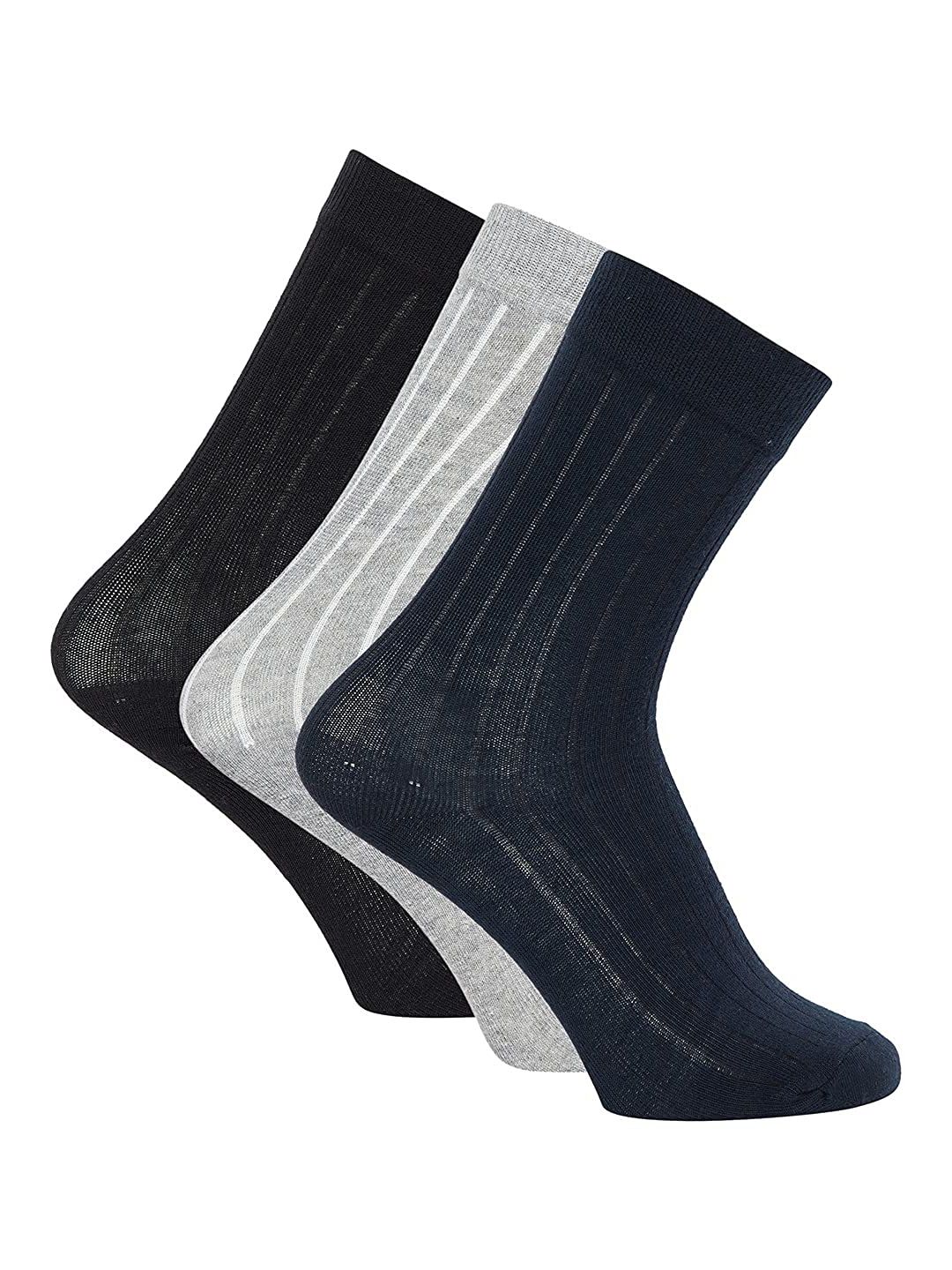 JUMP USA Men Pack Of 3 Patterned Calf-Length Socks-picture-27