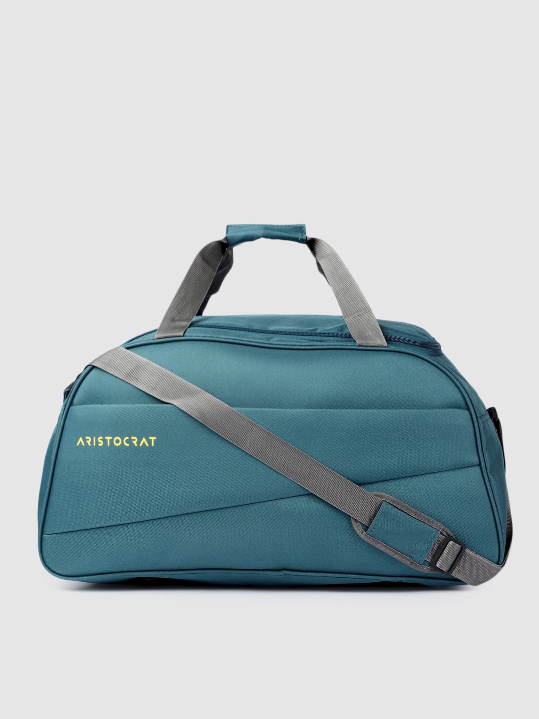 Aristocrat Teal Blue Solid Large Duffel Bag-picture-12