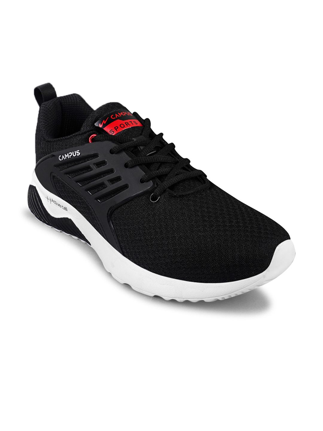 Campus Men Black Mesh Crysta Pro Running Shoes-picture-38