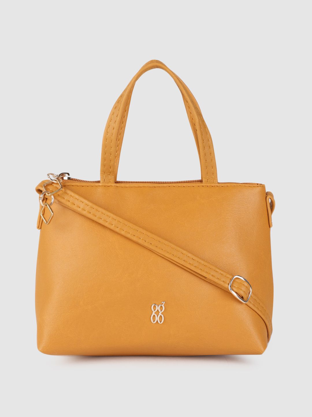 Baggit Yellow Solid Structured Handheld Bag-picture-33