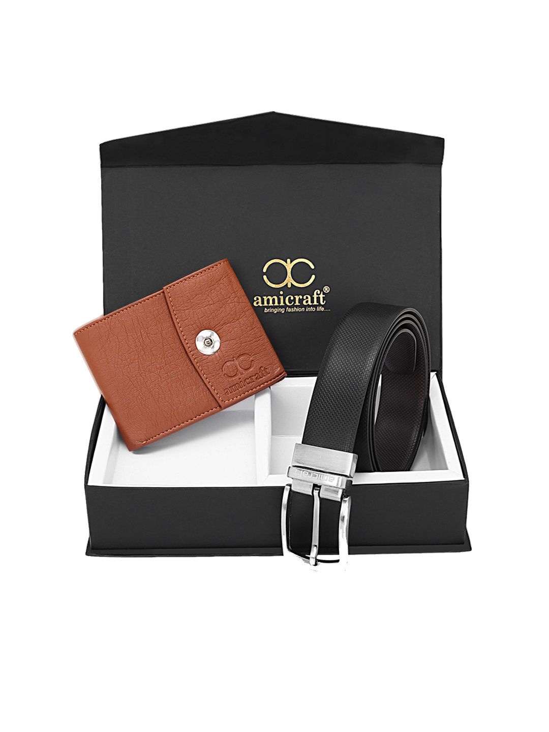 amicraft Men Black & Brown Accessory Gift Set-picture-34
