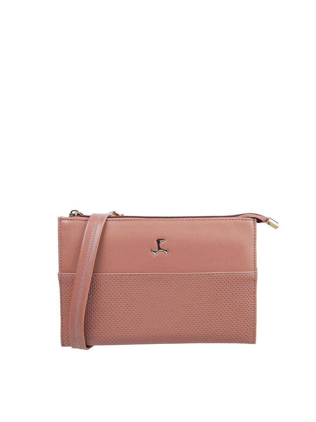Mochi Peach-Coloured Textured Purse Clutch-picture-50