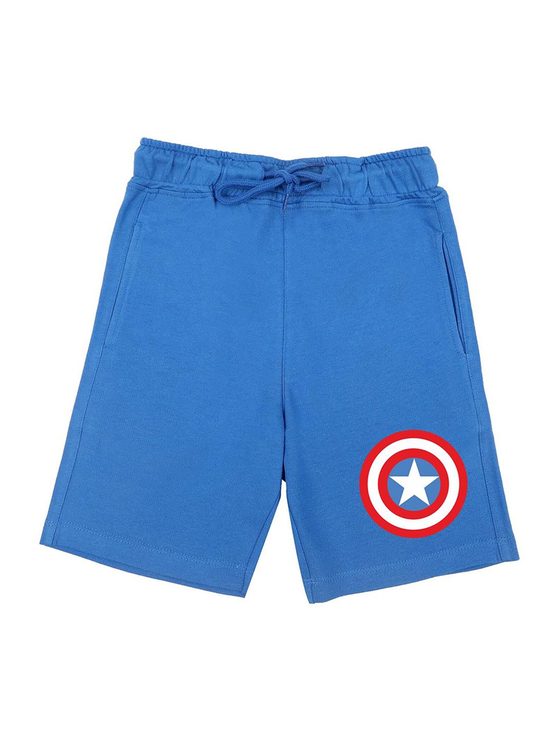 Marvel by Wear Your Mind Boys Blue Captain America Printed Regular Shorts-picture-10