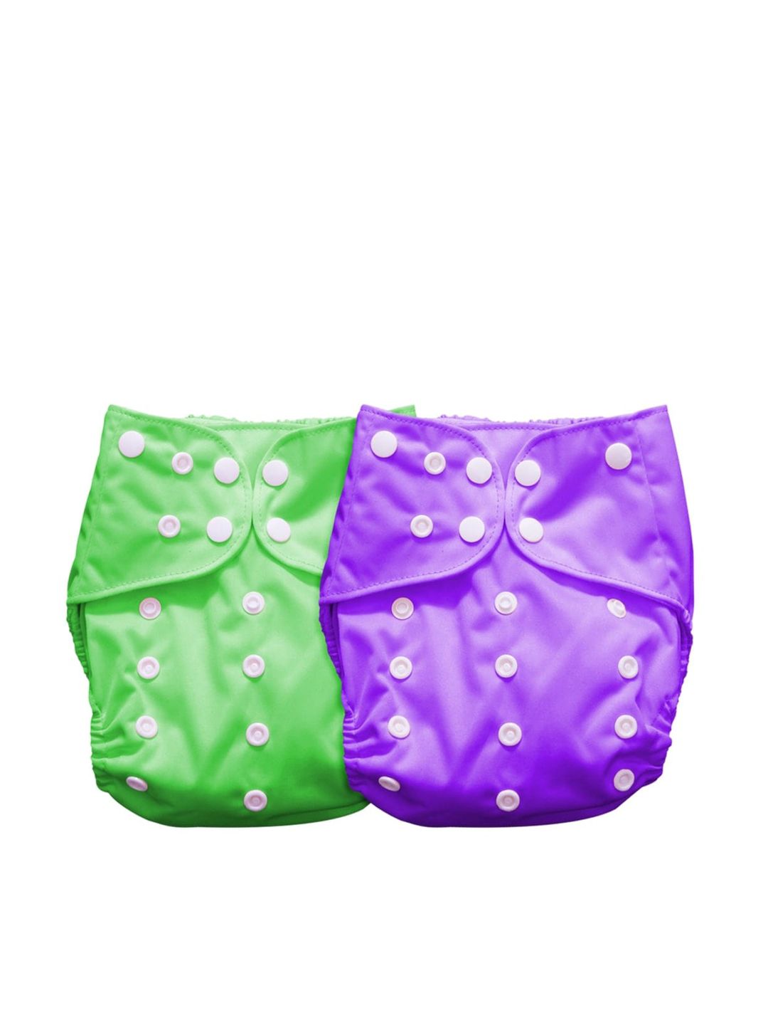 Moms Home Set of 2 Green & Purple Reusable Cotton Diapers-picture-23
