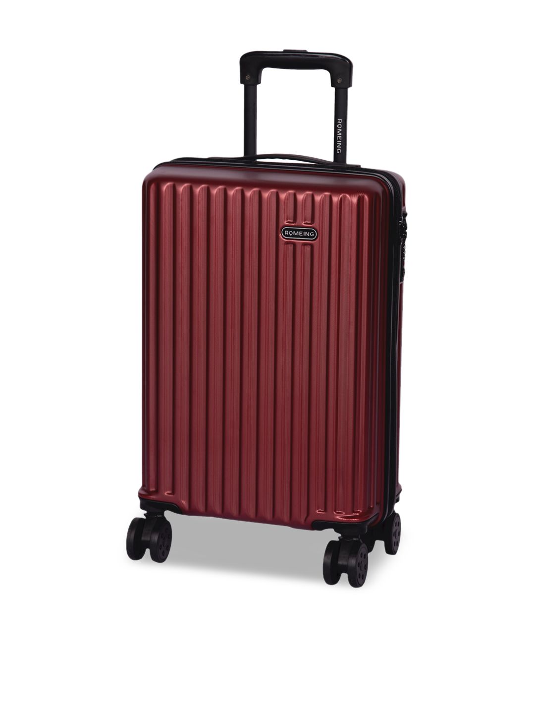 ROMEING Genoa Maroon Textured Hard Sided Polycarbonate Cabin Trolley Bag-picture-45