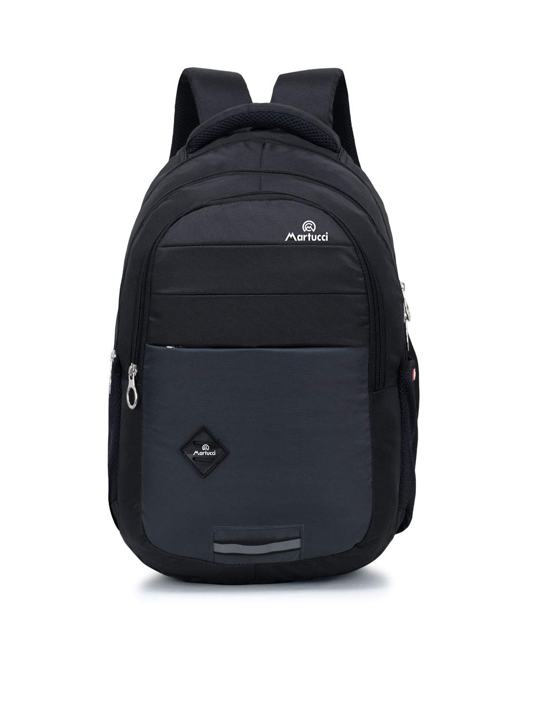 Martucci Unisex Black & Grey Brand Logo Backpack-picture-41