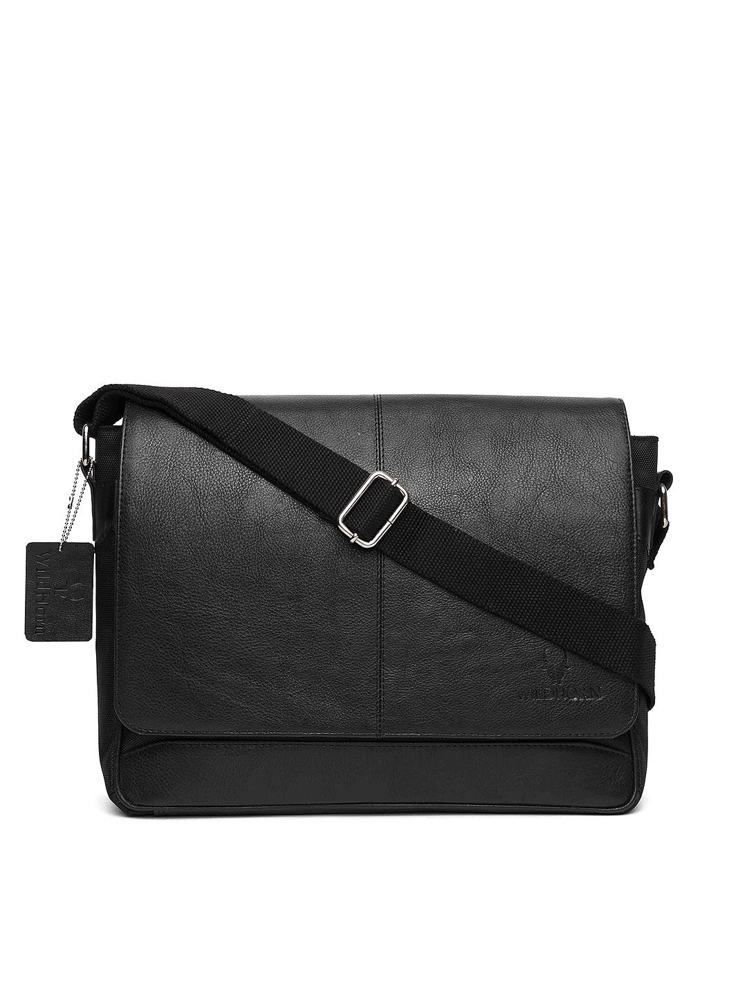 WildHorn Men Black Messenger Bag-picture-22
