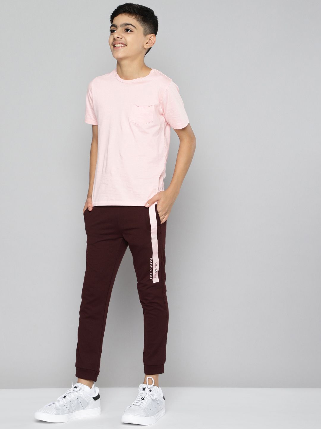 Solid Cotton Relaxed Fit Boys Track Pants
