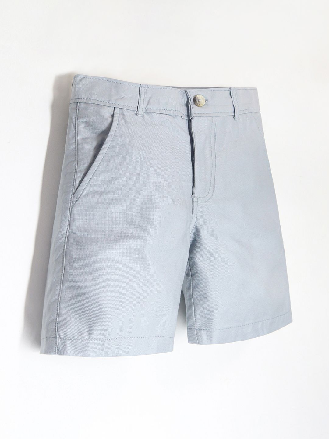 Cherry Crumble Boys Grey Pure Cotton Chino Shorts-picture-11