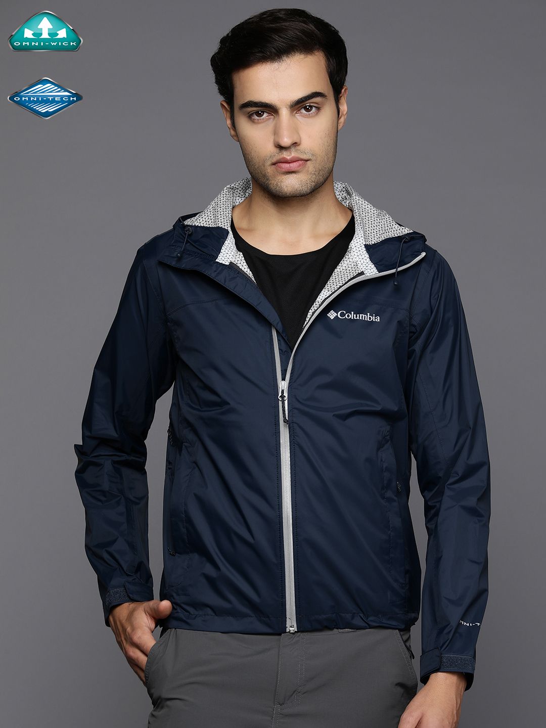 Columbia Solid Waterproof Rain Jacket-image-5