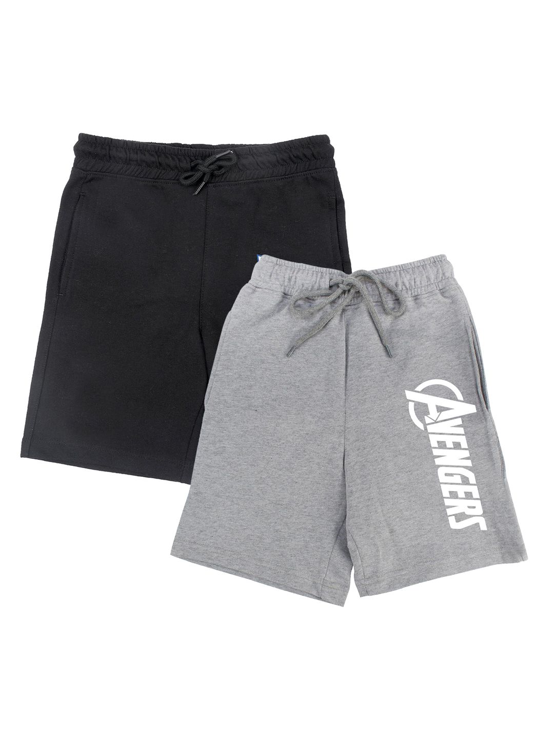 Marvel by Wear Your Mind Boys Black & Grey Printed Avengers Shorts Pack of 2-picture-35